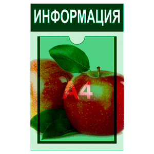 информационный стенд 1 карман А4 полноцветная печать