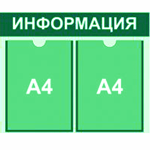 информационный стенд 2 карман А4