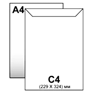 печать на конвертах c4