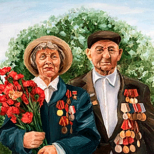 семейное фото на холсте