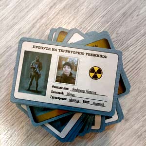 Игровой пластиковый пропуск лицевая сторона